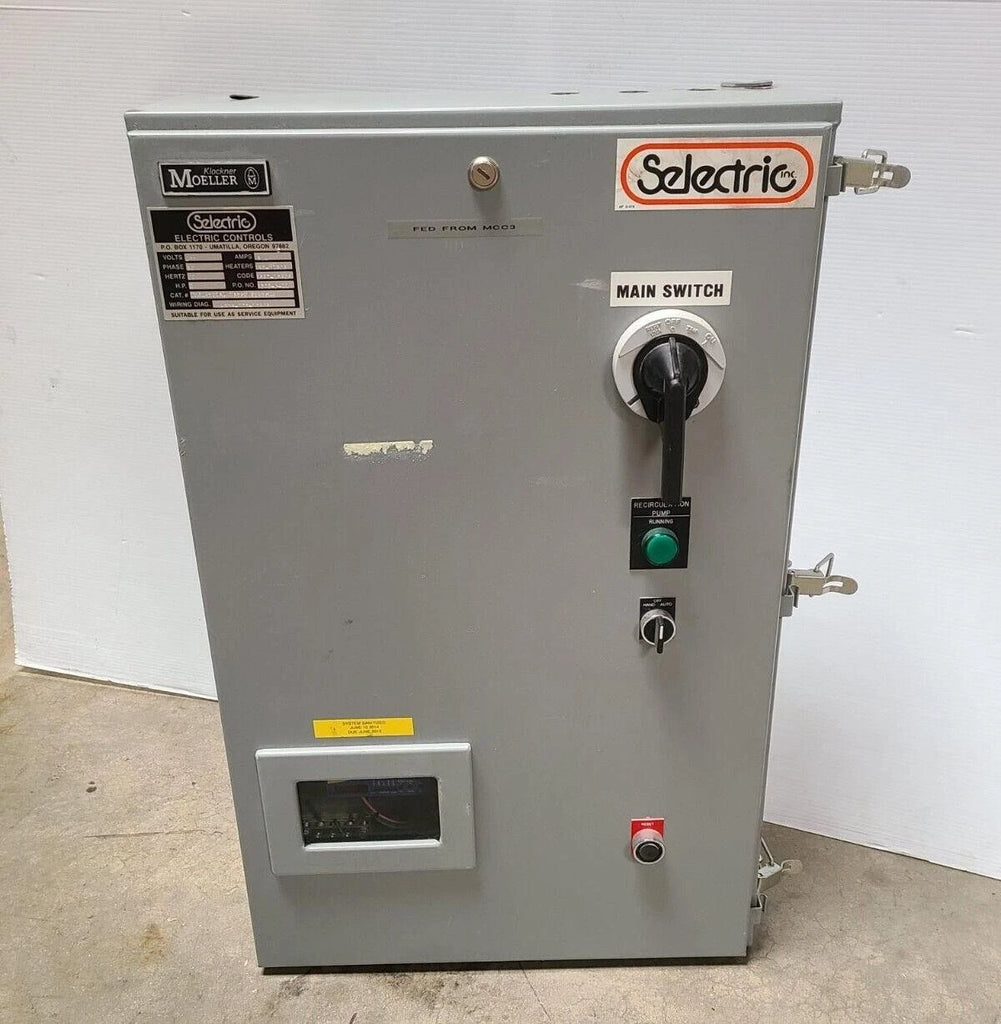 Klockner Moeller Selectric Control Panel Electric Industrial Water Systems