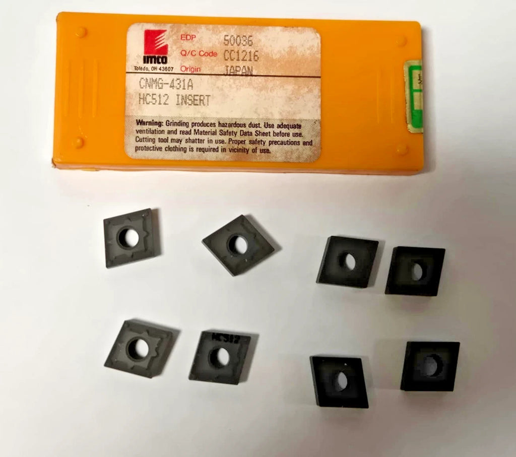 Imco Hitachi CNMG 431A HC512 Carbide Inserts Turning Lathe 8 Pcs New