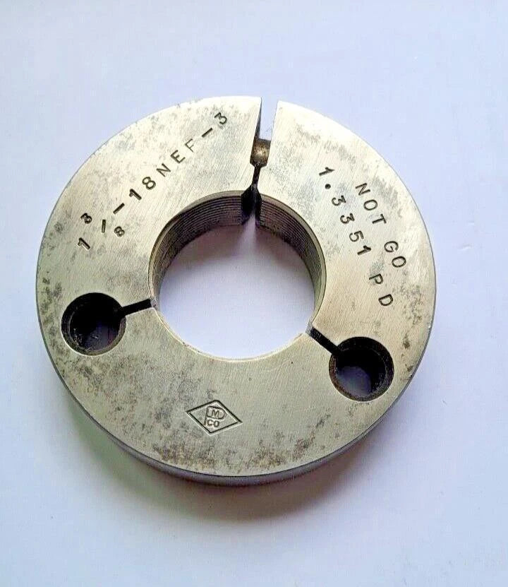 1-3/8 -18 NEF-3 NOT GO Thread Ring Gage NOGO P.D. 1.3351