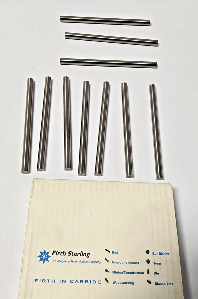 10 Pcs Round Solid Carbide Rod End Mill Blank Bar 3/8" x 6" Firth Sterling .375