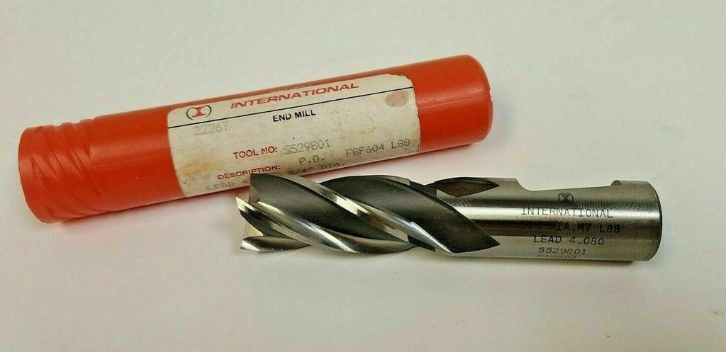 INTERNATIONAL HSS 4 Flutes EndMill 3/4" Diameter Brand New for Bridgeport Mill