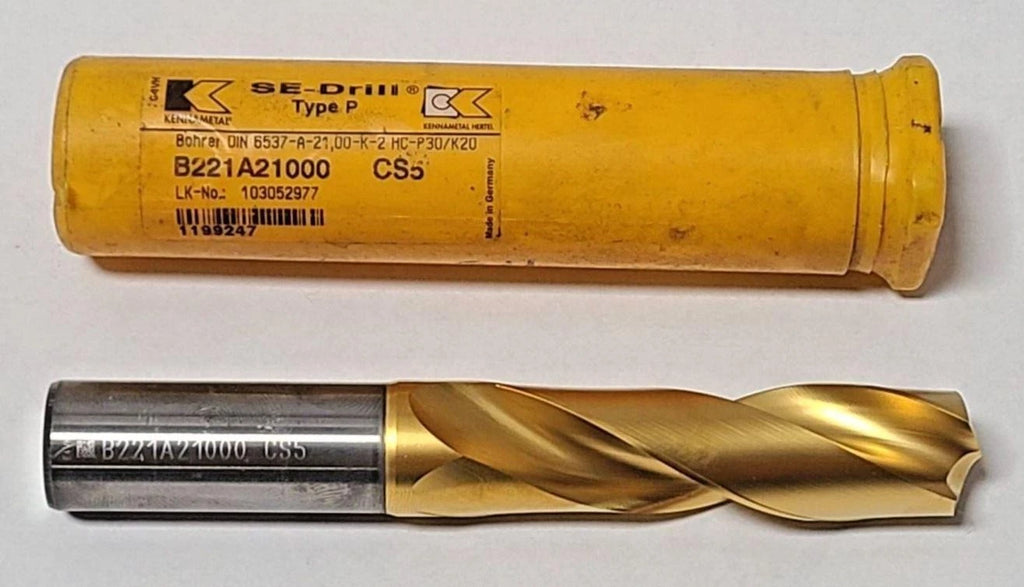 Kennametal B221A21000 CS5 Carbide Drill 2 Flutes 0.83"
