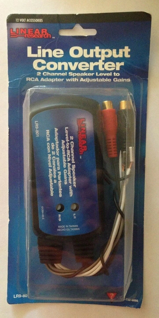 Line Output Converter 2 Channel Speaker RCA Adapter Brand New Linear Research