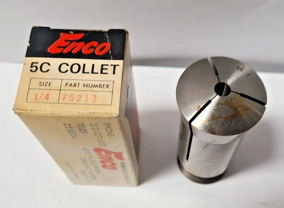 New ENCO 5C Lathe Mill Collet Size 1/4 CNC Chucker Free Shipp
