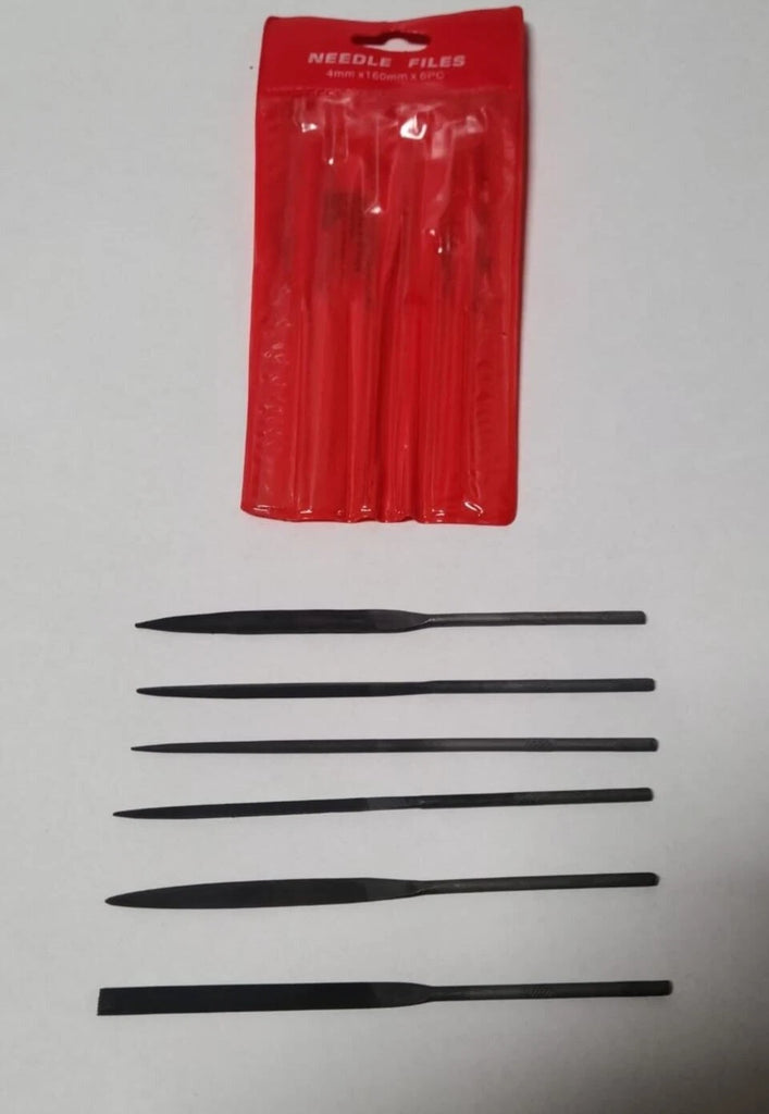 6 Pcs Swiss Pattern Round Needle File New 6-1/4" No. 2 Cut 4mm x 160 mm 382-0662