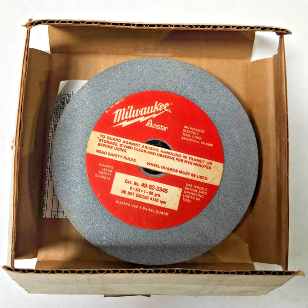Milwaukee Aluminum Oxide Grinding Wheel 49-92-3345 80 Grit 6”x3/4”x1” Hole