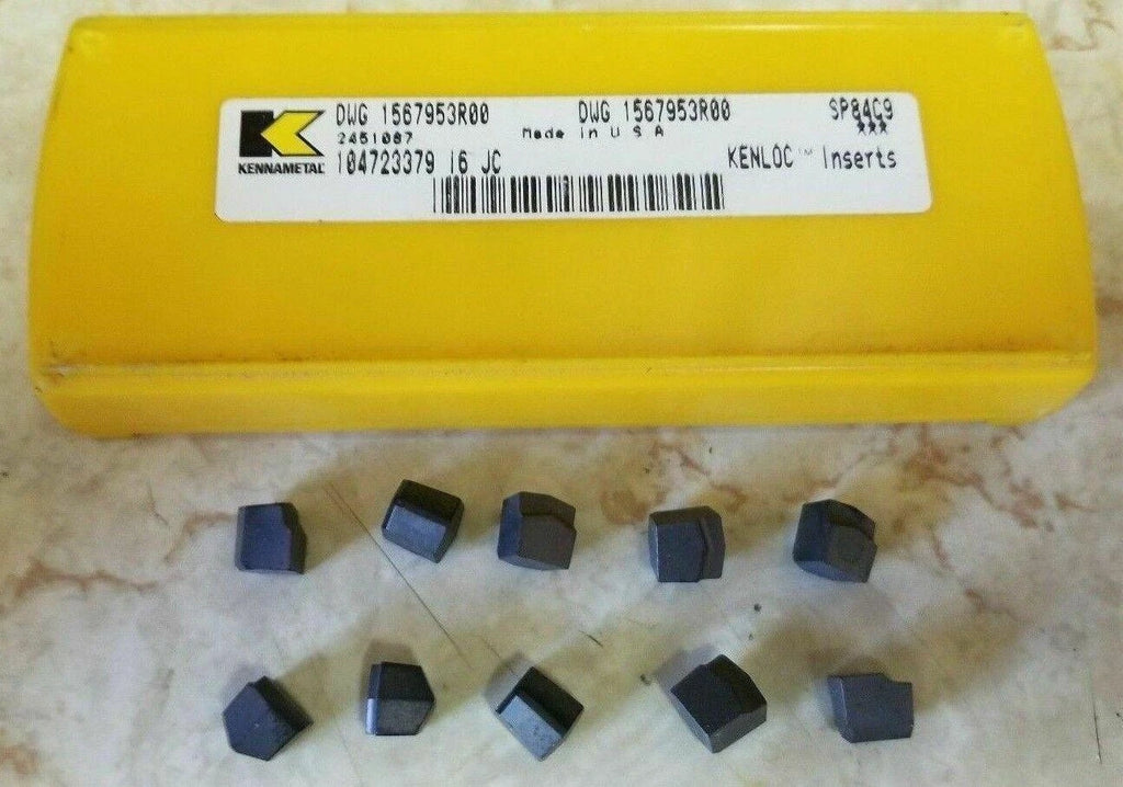 10 Pcs Kennametal DWG 1567953R00 SP84C9 104723379 Cutoff Lathe Carbide Inserts