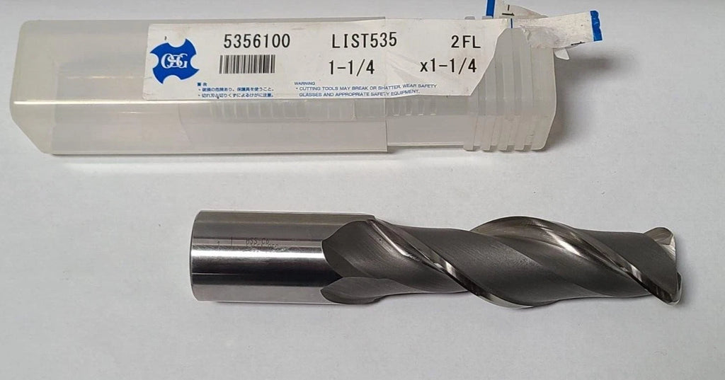 OSG 2 Flutes End Mill High Speed Steel 1-1/4 HSS Co Cobalt 53561 New