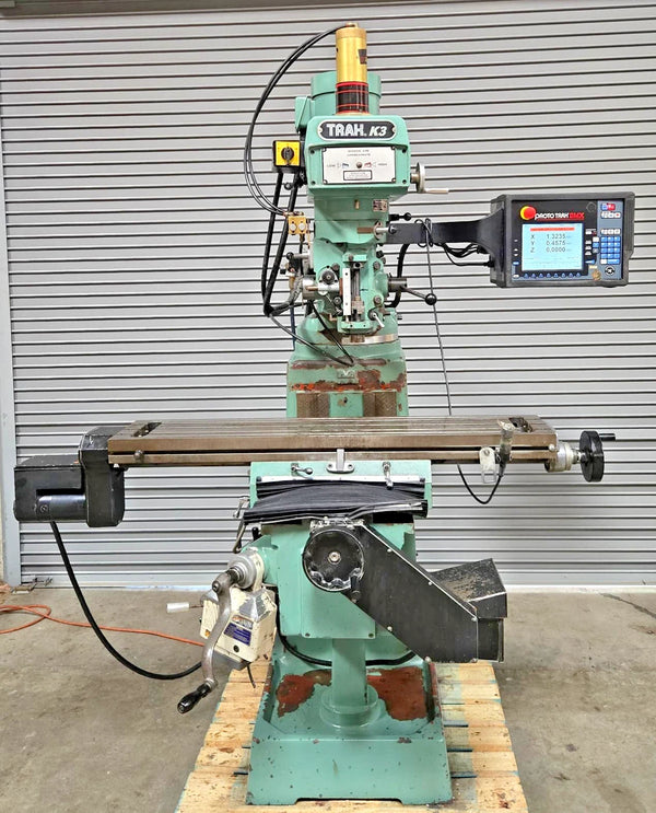 PROTO TRAK SMX K3SX Bridgeport Vertical Mill Milling XYZ DRO CNC 3 HP 10x50