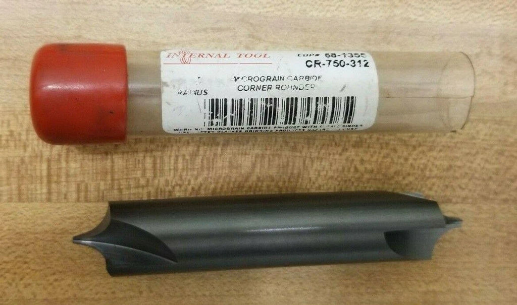 Internal Tool CR-750-312 Micro Grain Carbide Corner Rounder End Mill 68-1355