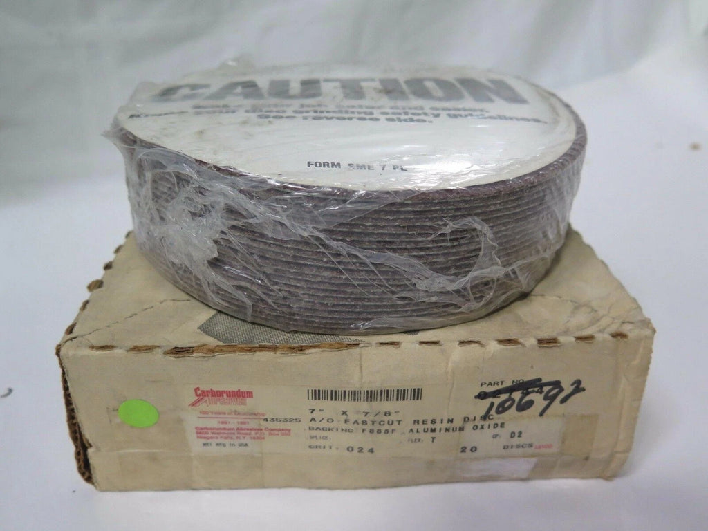 Carborundum Abrasives A/O Fastcut Resin Discs 24 Grit 7" x 7/8" 10692 Qty 20