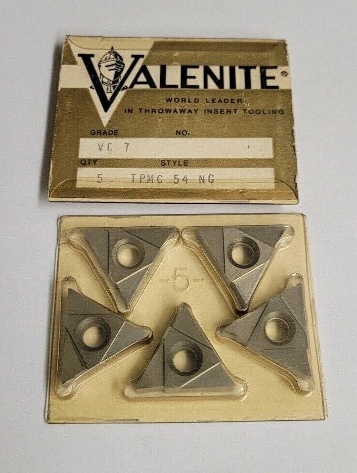 VALENITE TPMC 54 NG VC 7 Carbide Inserts 5 Pcs Turning Lathe Tools Mill New