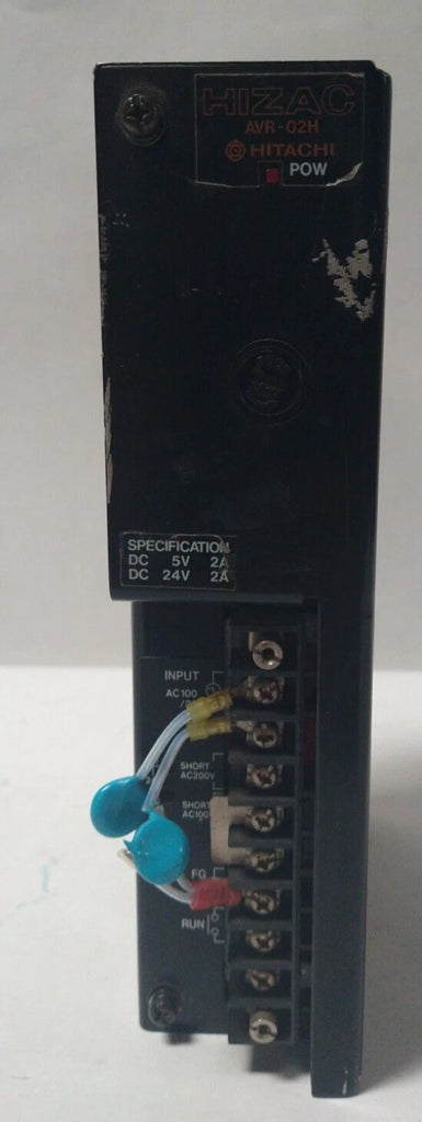 HITACHI AVR02H HIZAC POWER SUPPLY H-SERIES 5VDC 2A 24VDC AVR-02H
