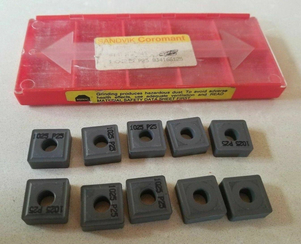 SANDVIK Coromant 1025 P25 8J4166125 Lathe Mill Carbide Inserts 10 Pcs