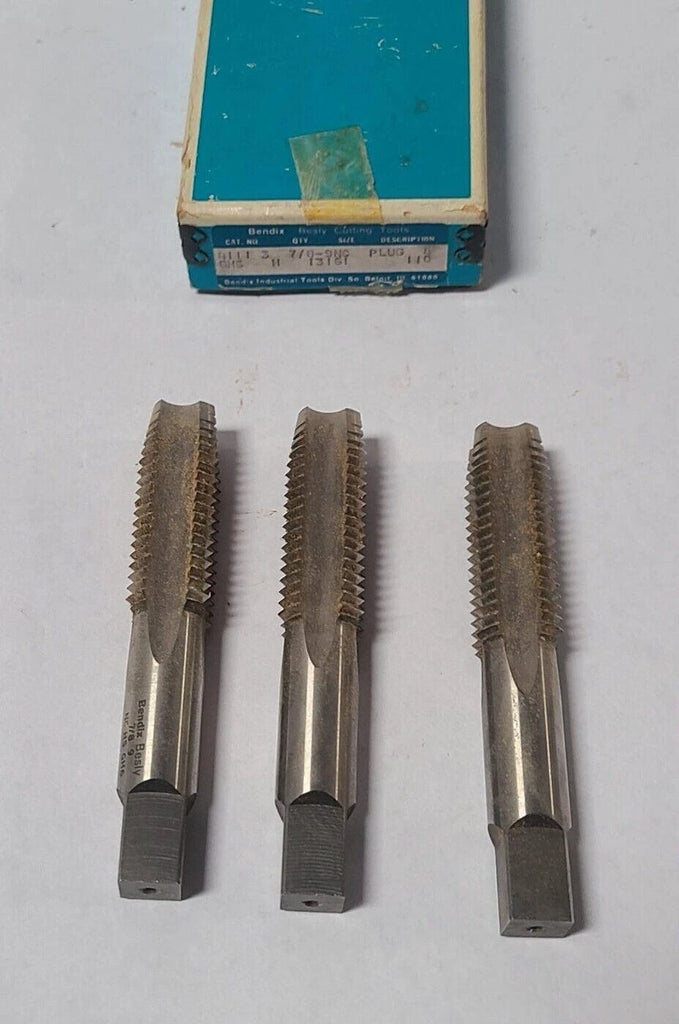 Bendix Besly Lot of 3 Tap 7/8 - 9 NC HSS H5 GH6 PLUG USA