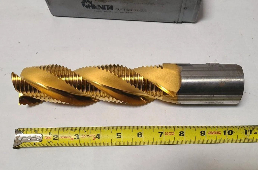2" x 2" x 8"Hanita End Mill High Speed Steel HSS 3 Flutes Rougher 6159 Israel