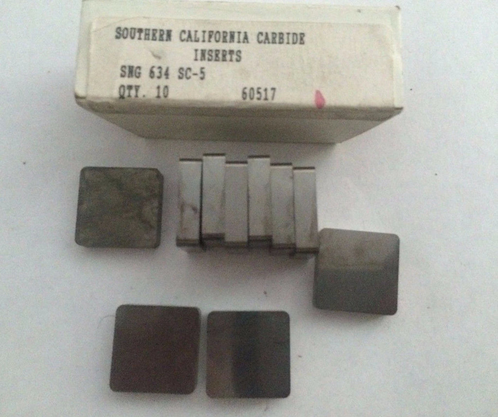 Southern California SNG 634 SC-5 Lathe Mill Carbide Inserts 10 Pcs Made In USA