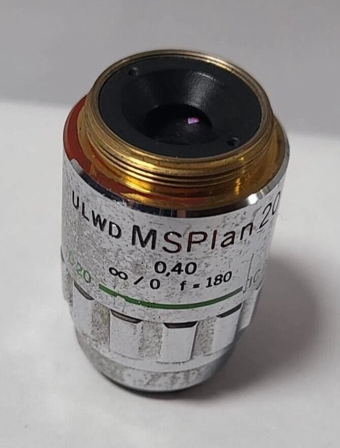 Olympus ULWD MSPlan 20 Microscope Objective Lens Lenses F=180 0.40 Japan