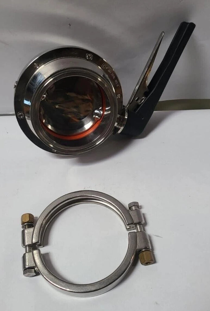 304L 4" AISI 143/11 MANUAL 2 POSITION BUTTERFLY VALVE Stainless Steel