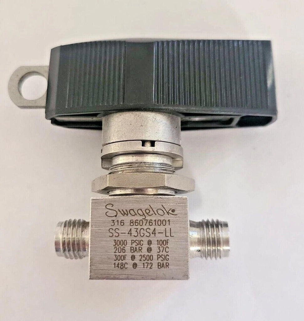 Swagelok SS-43GS4-LL 2-Way Ball Valve 3000 PSIG Stainless Steel 100 F