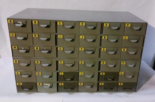Metal Storage Steel Cabinet 36 Drawer Parts Bin Tools Organizer 34x17x10.5 LYON