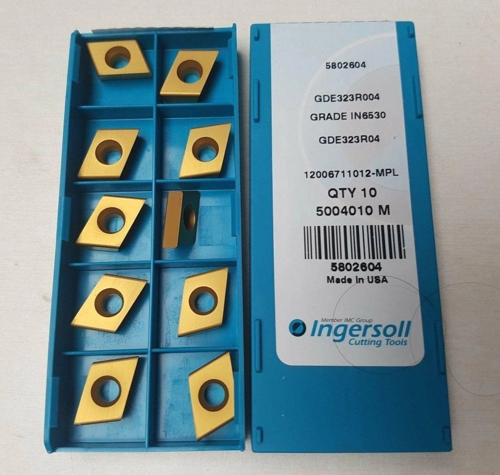 Ingersoll Cutting Tools GDE323 R004 IN6530 Carbide Inserts GDE 323R004 10Pcs