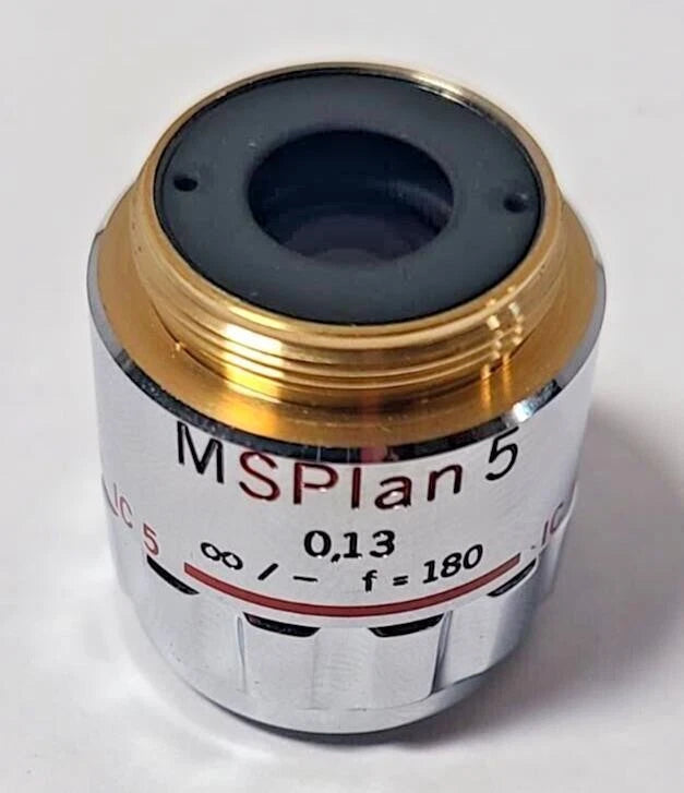 Olympus MSPlan 5 Microscope Objective Lens Lenses F=180 0.13 Japan 1100619