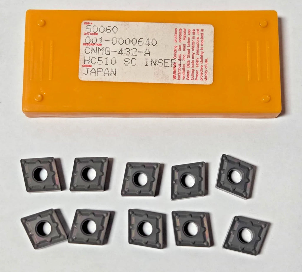 Hitachi Tools CNMG 432 A 432-A HC510 Lathe Carbide Inserts 10 Pcs New Turning