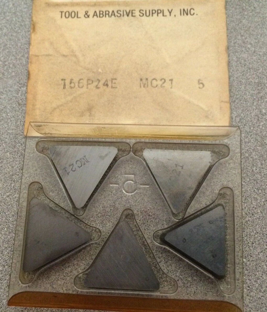 TOOL ABRASIVE SUPPLY T56PZ4E MC 21 Mill Lathe Mill Carbide 5 Inserts New Tools