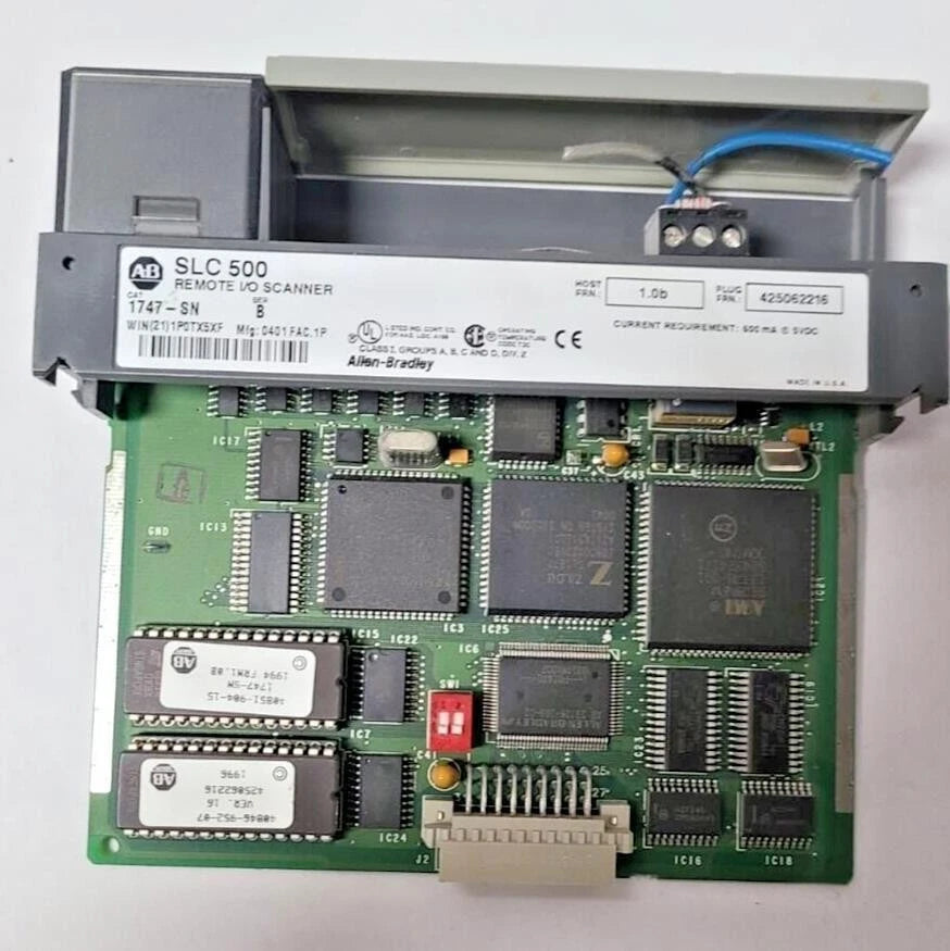 1747-SN ALLEN BRADLEY 1747SN REMOTE I/O SCANNER MODULE SLC-500 (1) RIO PORT