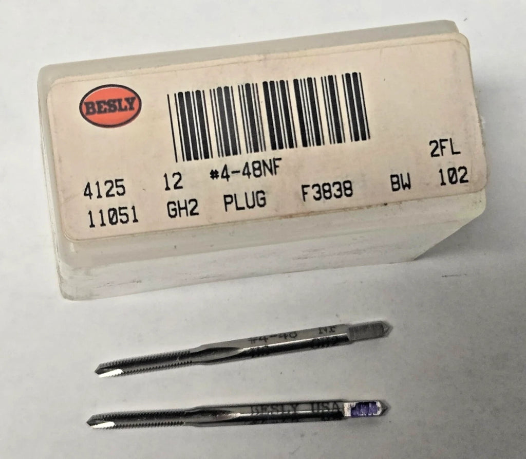 Lot of 2 Besly Tap #4 - 48NF GH2 Plug 2 FL Brand New USA Made