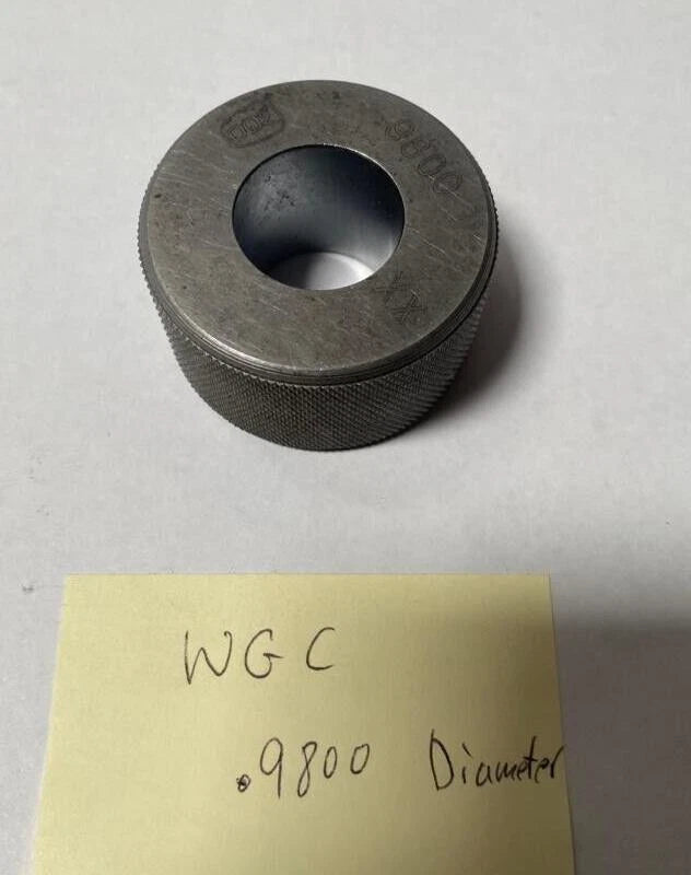 WGC .9800 Dia PLAIN BORE RING GAGE