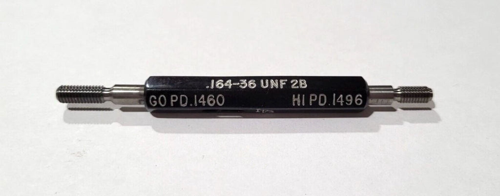 .164-36 UNF 2B GO & NO GO Thread Plug Gage GO P.D. .1460 & NOGO .1496