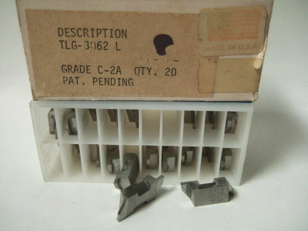 20 Pcs TGI TLG 3062 L Grade C-2A Lathe Grooving Carbide Inserts New