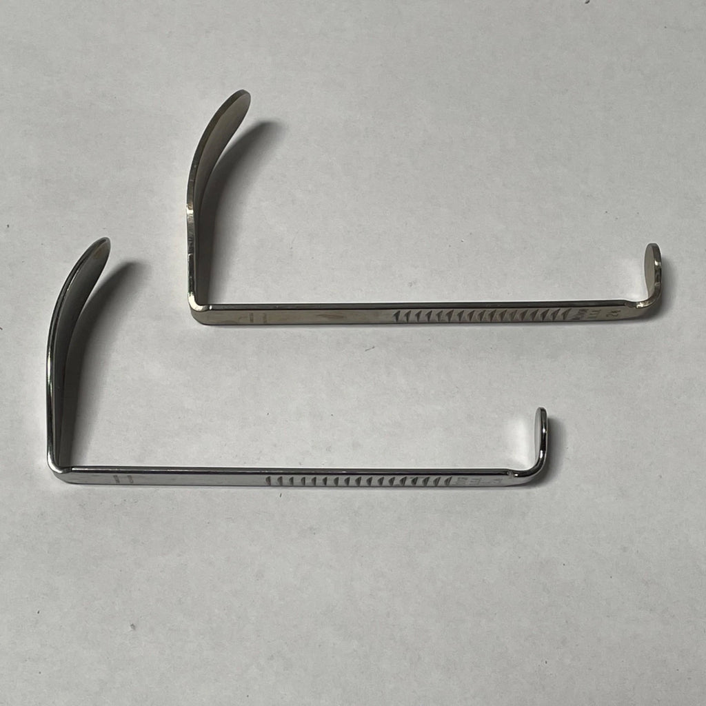 Lot of 2 Mcivor USA 2 1/2 Davis Blade Mouth Gag Medical Dental Stainless Tool
