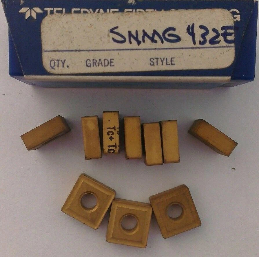 Teledyne Firth Sterling SNMG 432E Gold Lathe Carbide Inserts 10 Pcs New