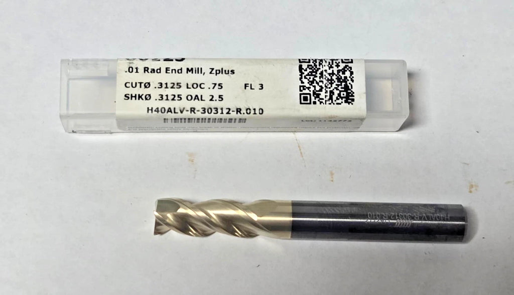 Helical 86123 End Mill Solid Carbide CORNER RADIUS 5/16" 3 FLUTE 2-1/2" OAL