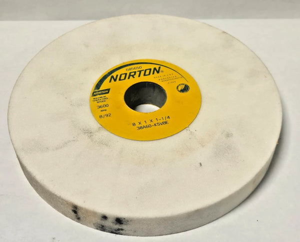 NORTON Abrasive Grinding Wheel 8 x 1 x 1-1/4 Max RPM 3600 USA