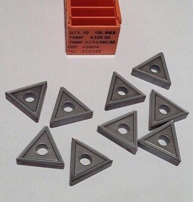 9 Pcs Carboloy Systems TNMP 432E36 GR 883 Carbide Inserts Tool TNMP 220408E36