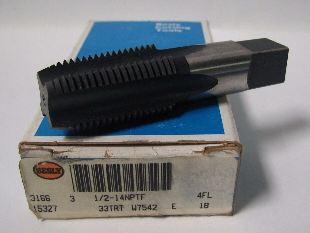 1 Bendix Besly Tap 1/2-14NPTF 33TRT 4 Flutes W7542 E 18 15327 Brand New USA Made