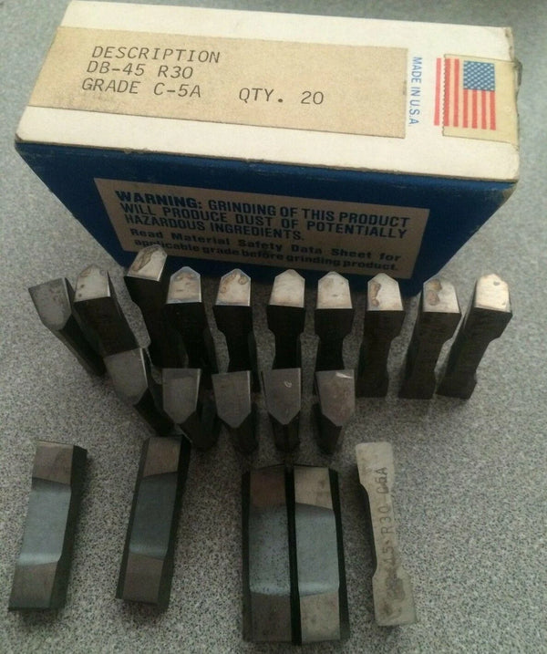 TGI USA Made DB 45 R30 C-5A Lathe Grooving Carbide Inserts 20 Pcs New