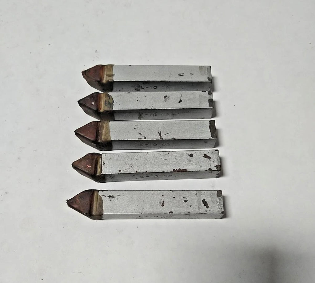 Brazed Tipped Carbide Lathe Tool Bit 5/8" Shank E-10 C2 Lot of 5