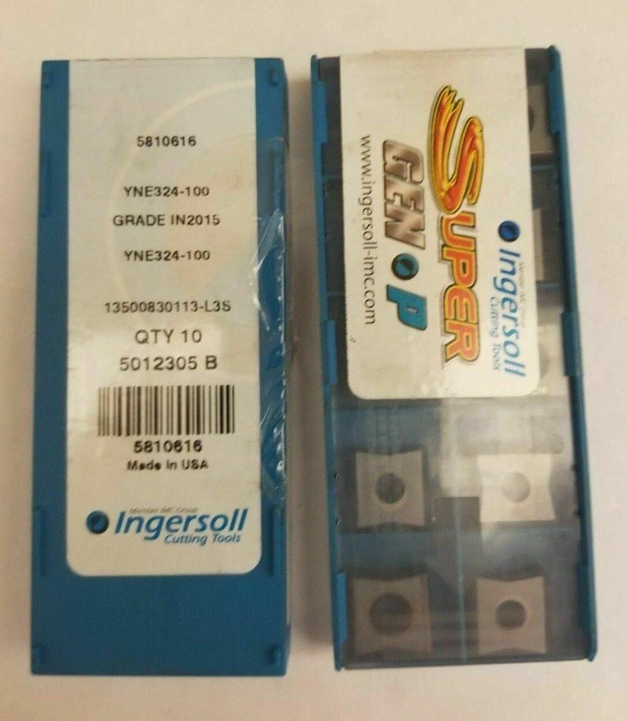 10 Pcs Ingersoll Cutting Tools YNE324-100 IN2015 5810616 Mill Carbide Inserts