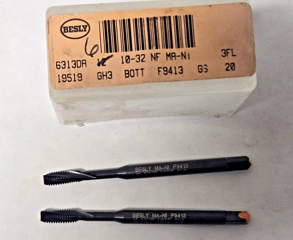 Lot of 2 Besly Tap 10-32 NF MA-NI GH3 Bott 3 FL Brand New USA Made