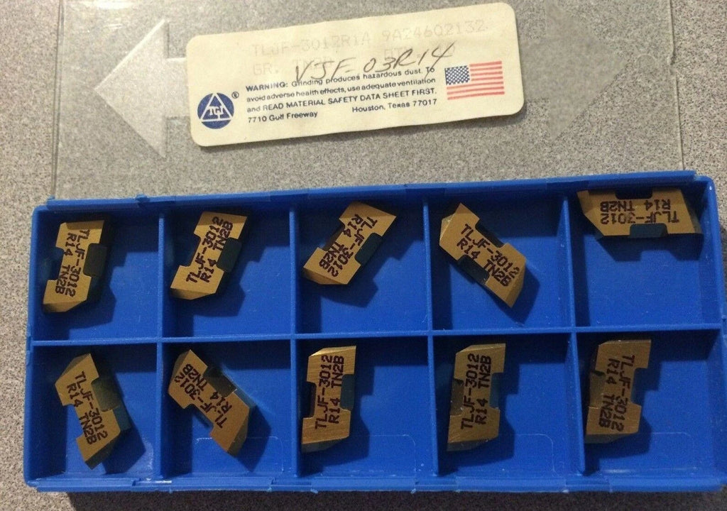 TGI TLJF 3012 R14 TN2B Gold Lathe Grooving Carbide Inserts 10 Pcs