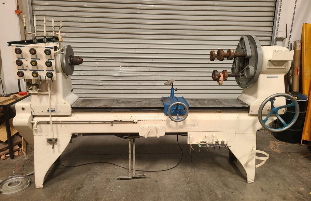 LITTON Model KA Glass Lathe 35” Swing 72” Centers 8” Bore Large Rare Machine