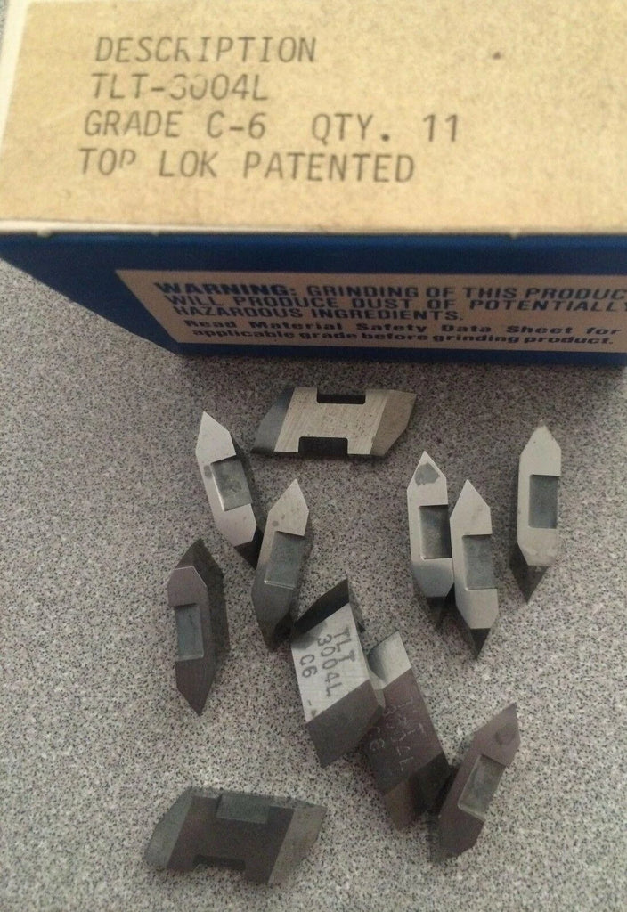 TGI USA Made TLT 3004L C-6 Lathe Grooving Carbide Inserts 11 Pcs New