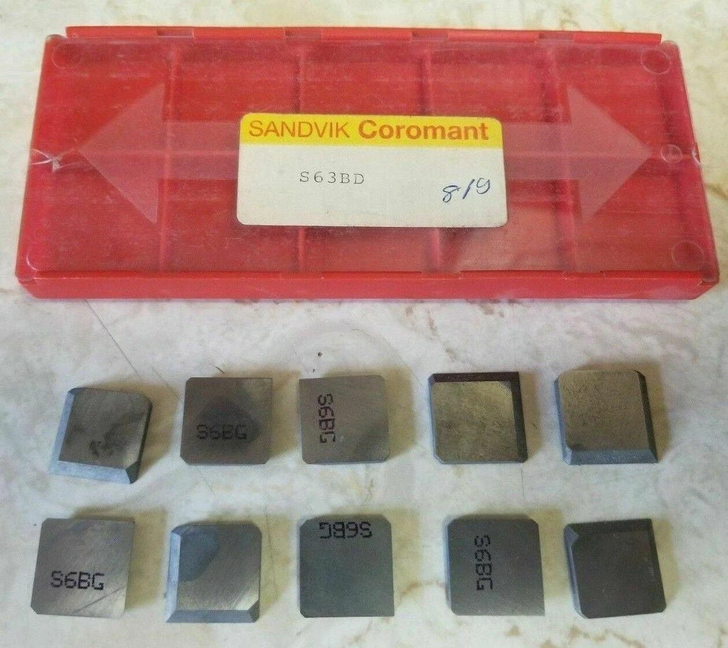 SANDVIK Coromant S6BG / S63BD Lathe Carbide Inserts 10 Pcs