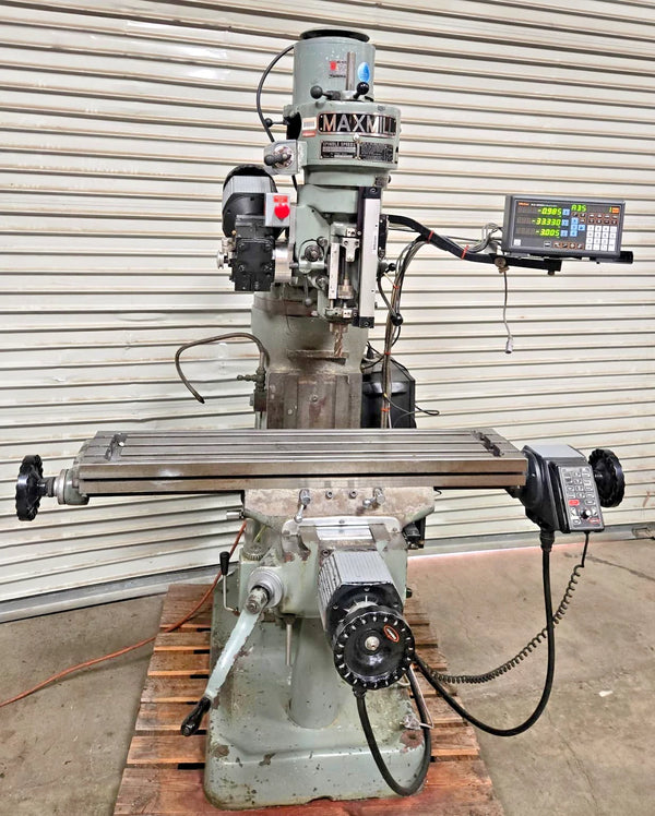 Bridgeport Servo II Maxmill CNC Vertical Mill Milling Machine 2 HP 9 x 42 DRO