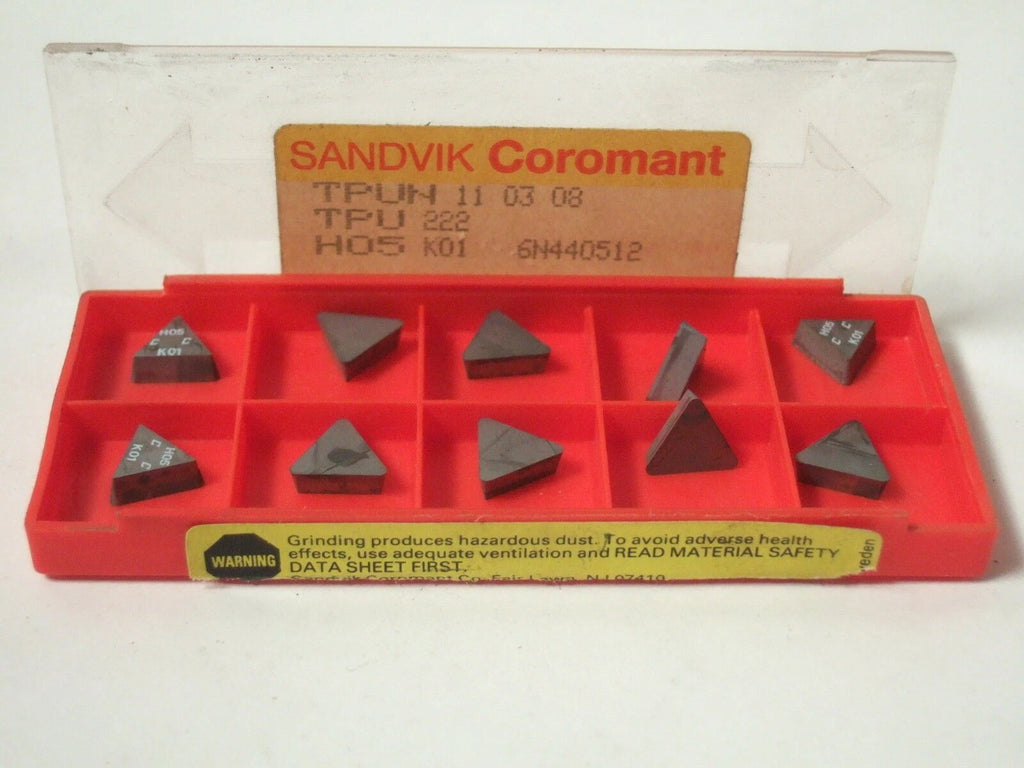 SANDVIK Coromant TPUN 11 03 08 222 H05 KO1 Lathe Carbide Inserts 10 Pc New